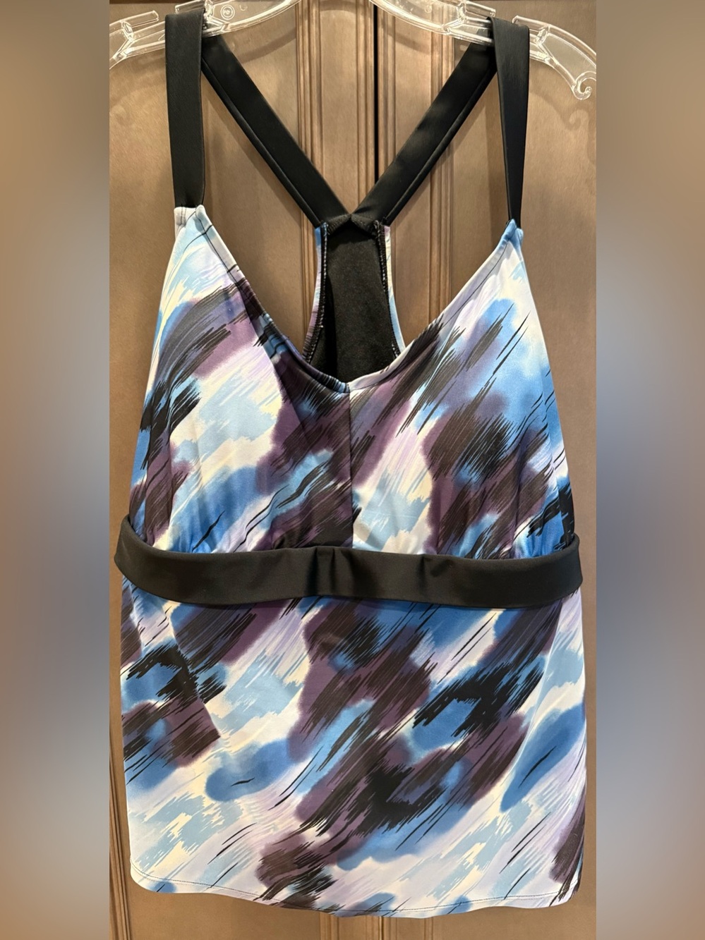 Coco Beach 22W Tankini Black Blue & Purple Women’s Swimsuit Top